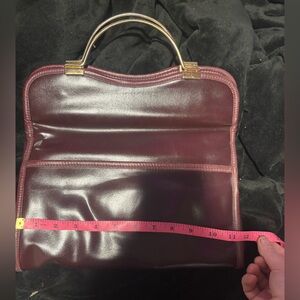 NWOT Vintage Elegant Burgundy Leather Handbag
